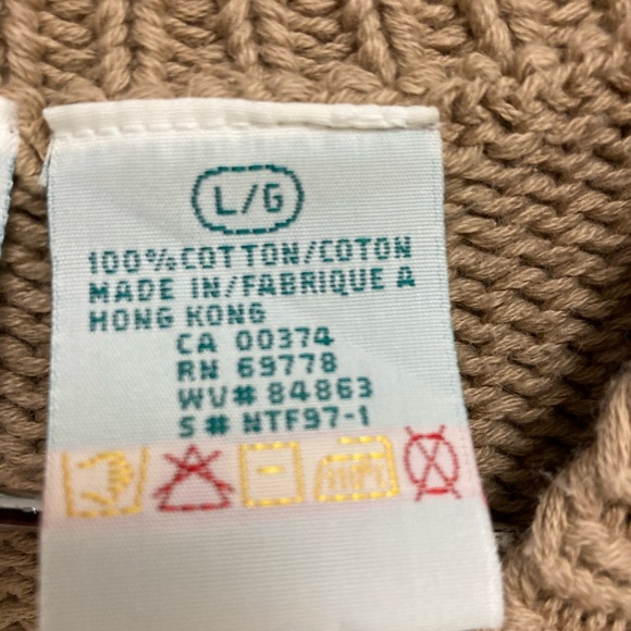Vintage Northern Traditions 100% Cotton Cardigan knit buttons, size Large EUC - Picture 7 of 10